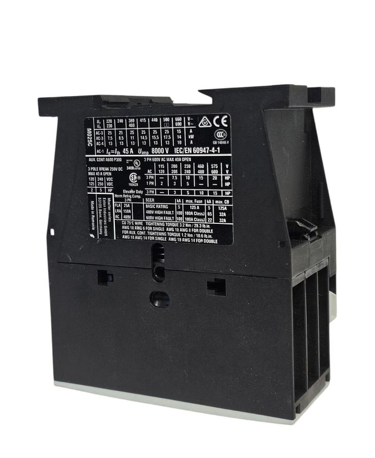 Used EATON CUTLER HAMMER DIL25-01 XTCE025C01A CONTACTOR