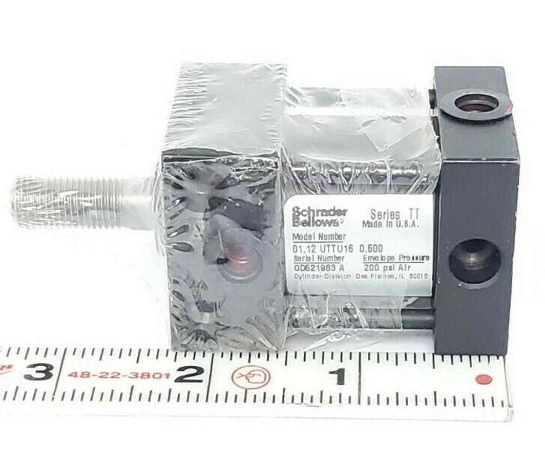 NEW SCHRADER BELLOWS 01.12 UTTU16 0.500 PNEUMATIC CYLINDER, SERIES TT, 200PSI