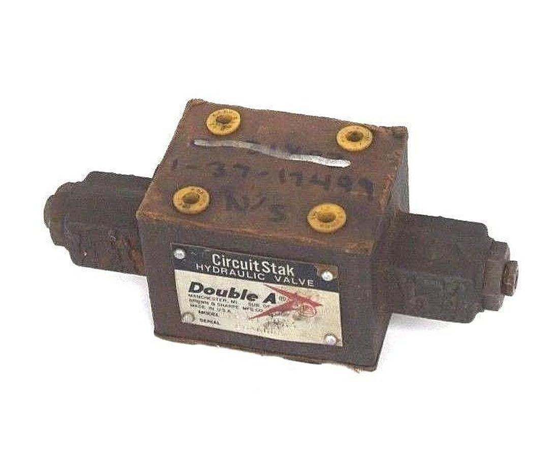 Used DOUBLE A YP-01-10A3 CIRCUIT STAK HYDRAULIC VALVE, YP0110A3