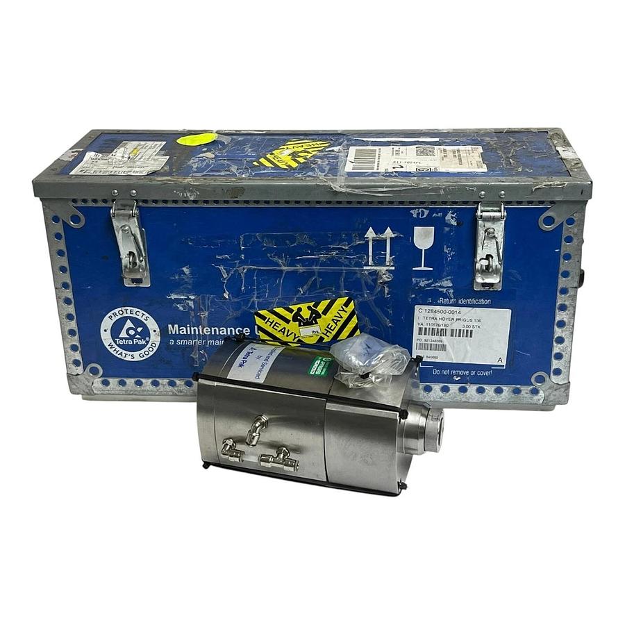 Tetra Pak 1284500-0014 FP-2B Hoyer Continuous Freezer Sanitary Inlet Pump & Case