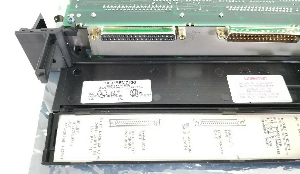 Used NEW GE FANUC IC697BEM713G BUS EXPANSION MODULE 44A730317-G01 44A730318-001R00/0