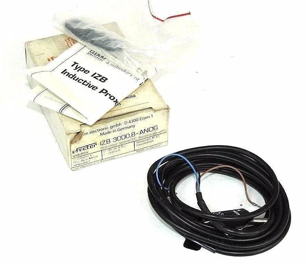 Used NIB IFM EFECTOR IZ5003 PROXIMITY SENSOR IZB3000.8ANOG, 10-36VDC