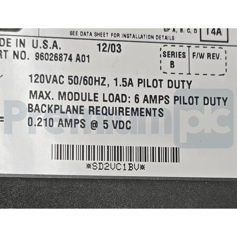 Allen Bradley 1771-OA /B PLC-5 Output Module 8-Pt 120V Rev. R02 1771OA NSMP