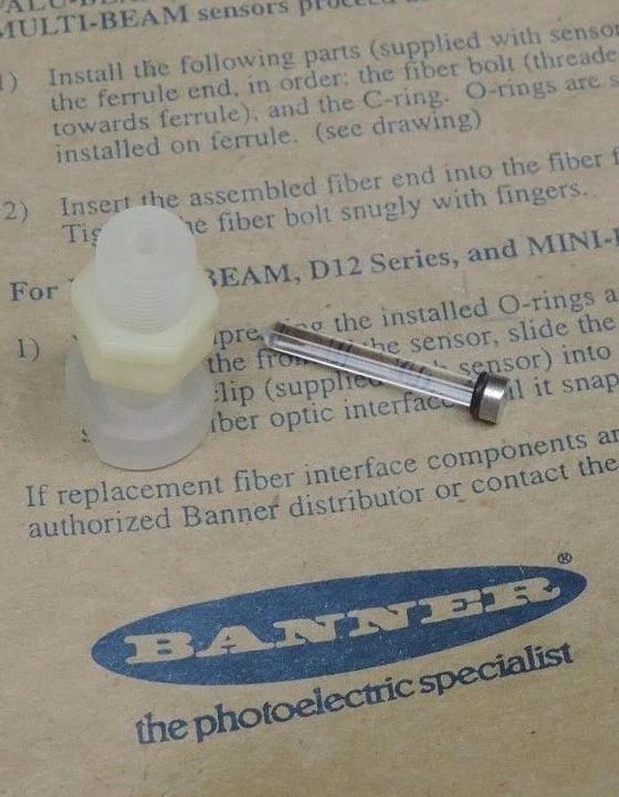 NIB BANNER TGR3/8MPFMQ FIBER END ASSEMBLY FOR OMNI-BEAM