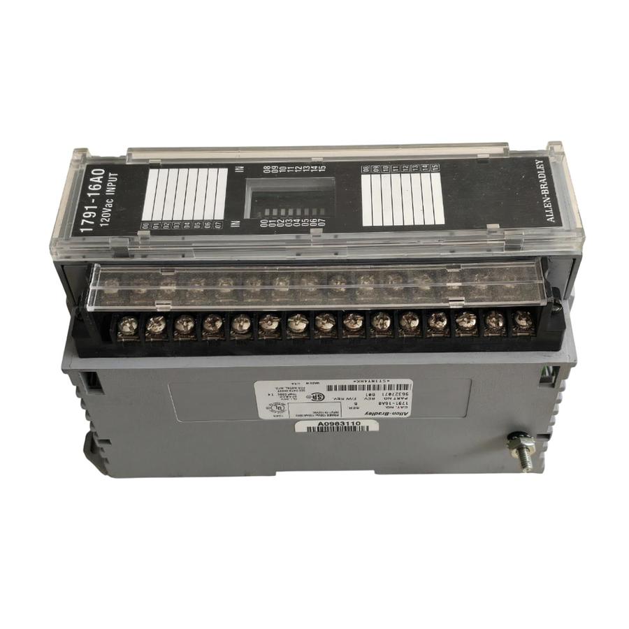 Used ALLEN BRADLEY 1791-16A0 /B 16-INPUT AC BLOCK I/O MODULE 120VAC 179116A0 REMAN