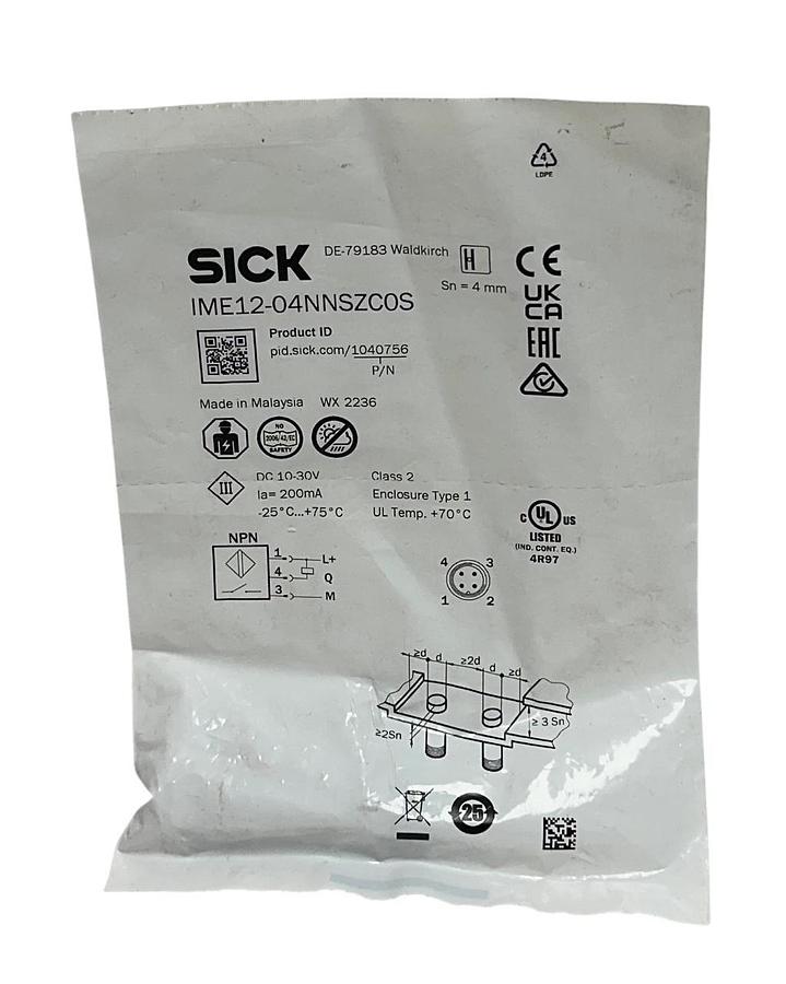 Used SICK IME12-04NNSZCOS / 1040756 INDUCTIVE PROXIMITY SENSOR 10-30VDC 200mA NSFS