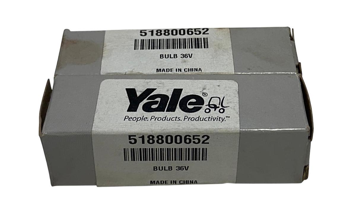 Used 2 YALE 518800652 / YT518800652 OEM 36V BULBS FOR FORKLIFT NSMP