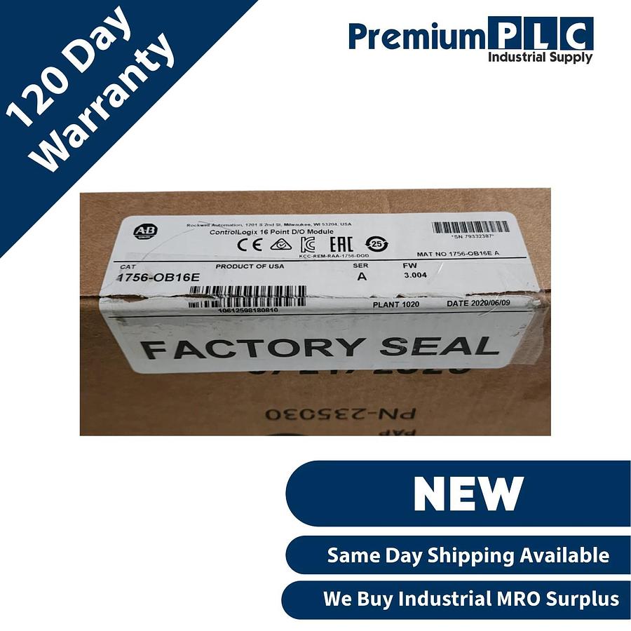 NEW ALLEN BRADLEY 1756-OB16E /A ControlLogix 16P D/O MODULE FW 3.004 MFD. 2020