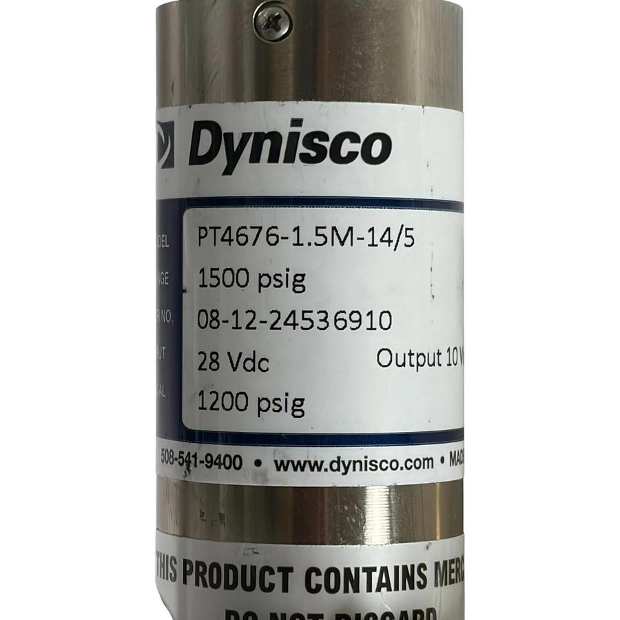 Used Dynisco PT4676-1.5M-14/5 Melt Pressure Transducer on Extruder Slide Gate Assy.