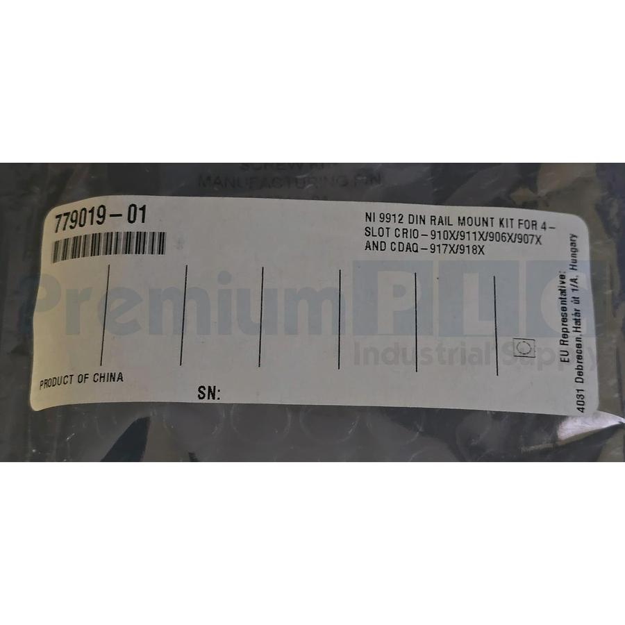 Used NI 9912 DIN RAIL MOUNT KIT FOR 4-slot cRIO/cDAQ CHASSIS 779019-01 cRIO-9912 NSMP