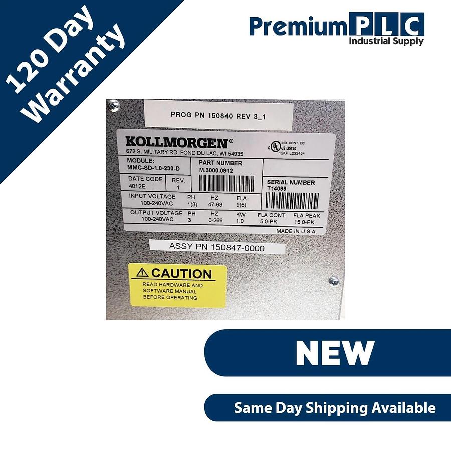 KOLLMORGEN ACCRAPLY MMC-SD-1.0-230-D | M.3000.0912 SERVO DRIVE 1kW 240VAC NSMP