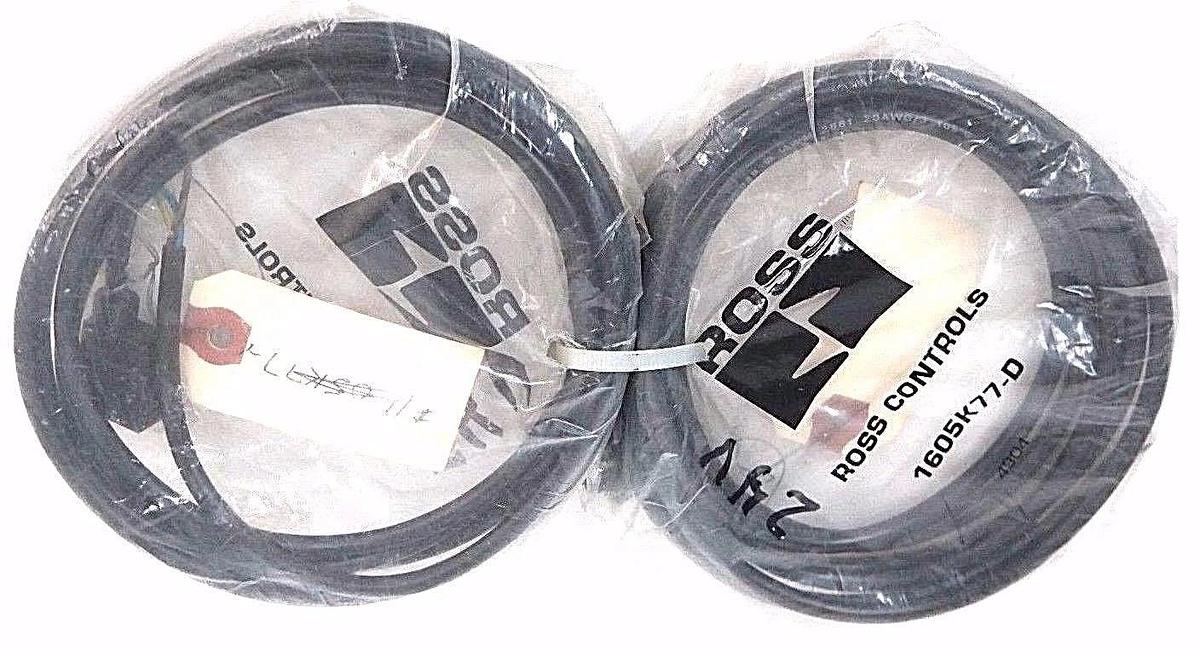 NEW ROSS CONTROLS 1605K77-D CONNECTOR W/CABLE 1605K77D - LOT OF 2
