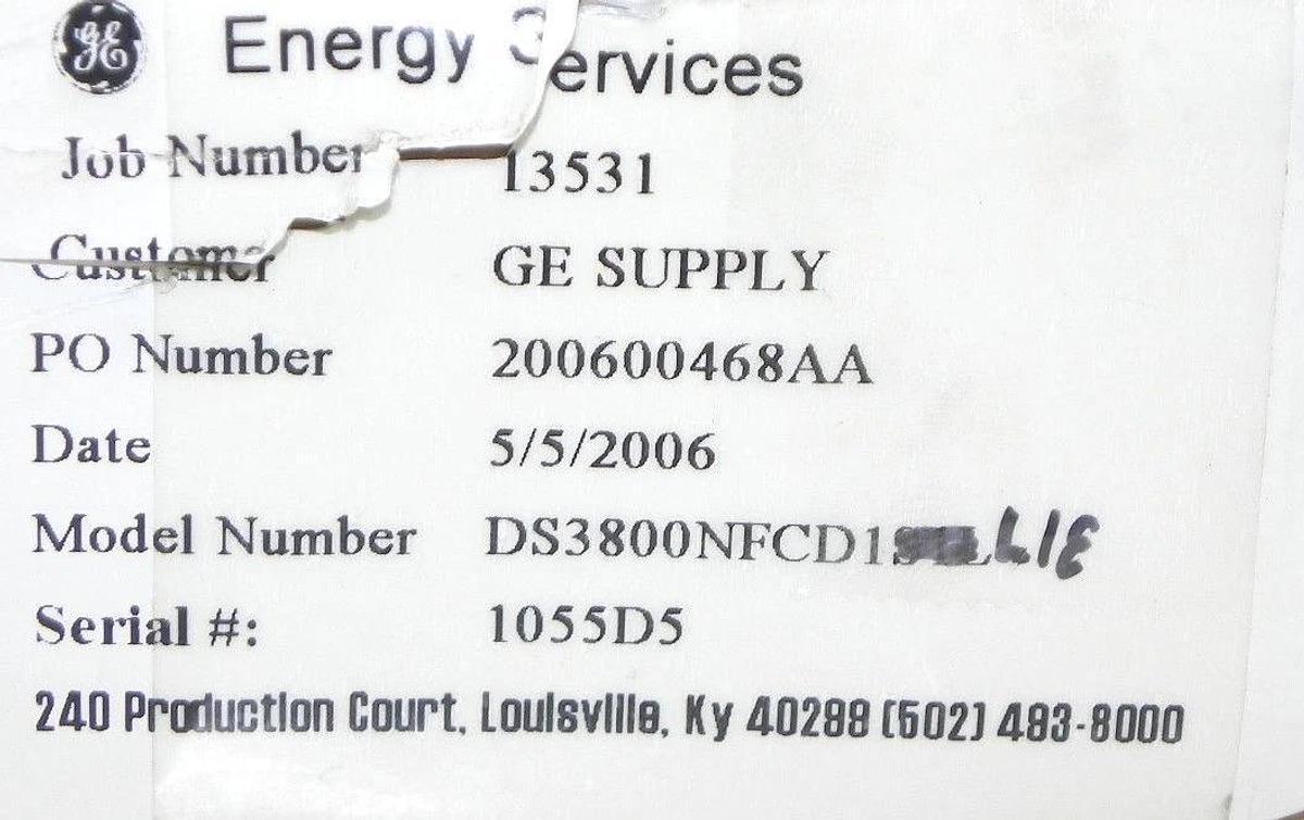 Used GENERAL ELECTRIC DS3800NFCD1L1E FIRING CIRCUIT CARD