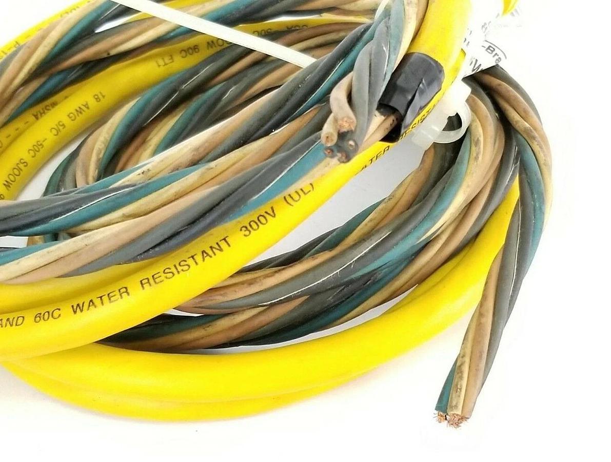 Used LOT OF 2 ALLEN BRADLEY 889R-F5WERM-20F PATCHCORDS SER. A 4A 250V 889RF5WERM20F