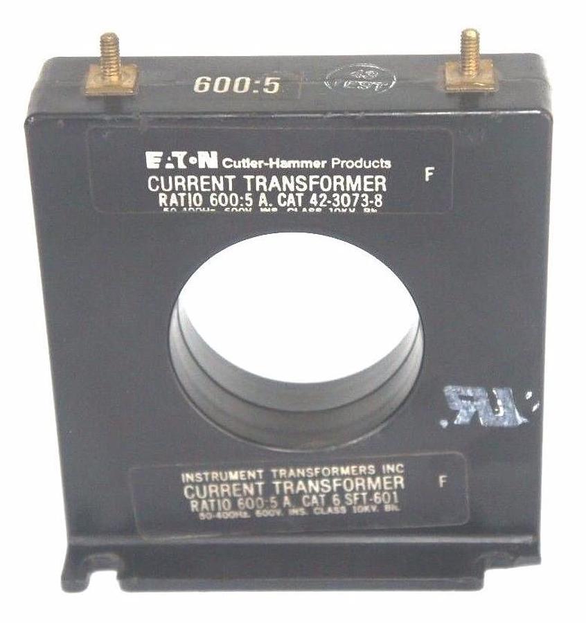 Used INSTRUMENT TRANSFORMERS INC 6SFT601 CUTLER HAMMER 42-3073-8 RATIO 600:5