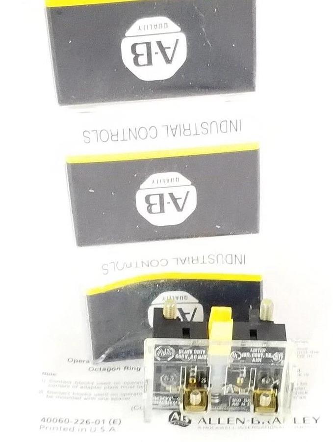Used LOT OF 3 NIB ALLEN BRADLEY 800T-XD1 CONTACT BLOCKS 800TXD1, SER. D
