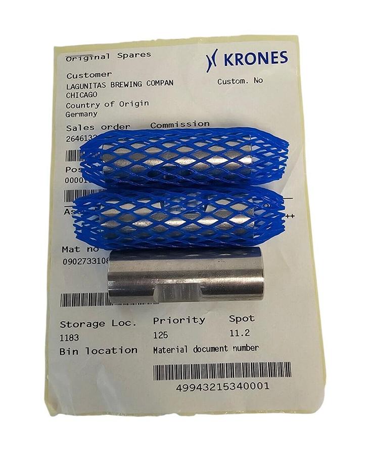 Used LOT OF 3 NEW KRONES 0902733108 SPACER ABSTANDHALTERS