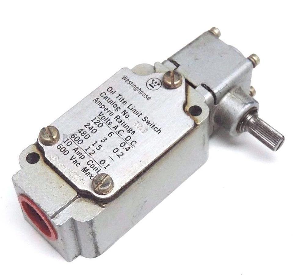 Used WESTINGHOUSE RRLB OIL TITE LIMIT SWITCH 10AMP CONT. 600 VAC. MAX.