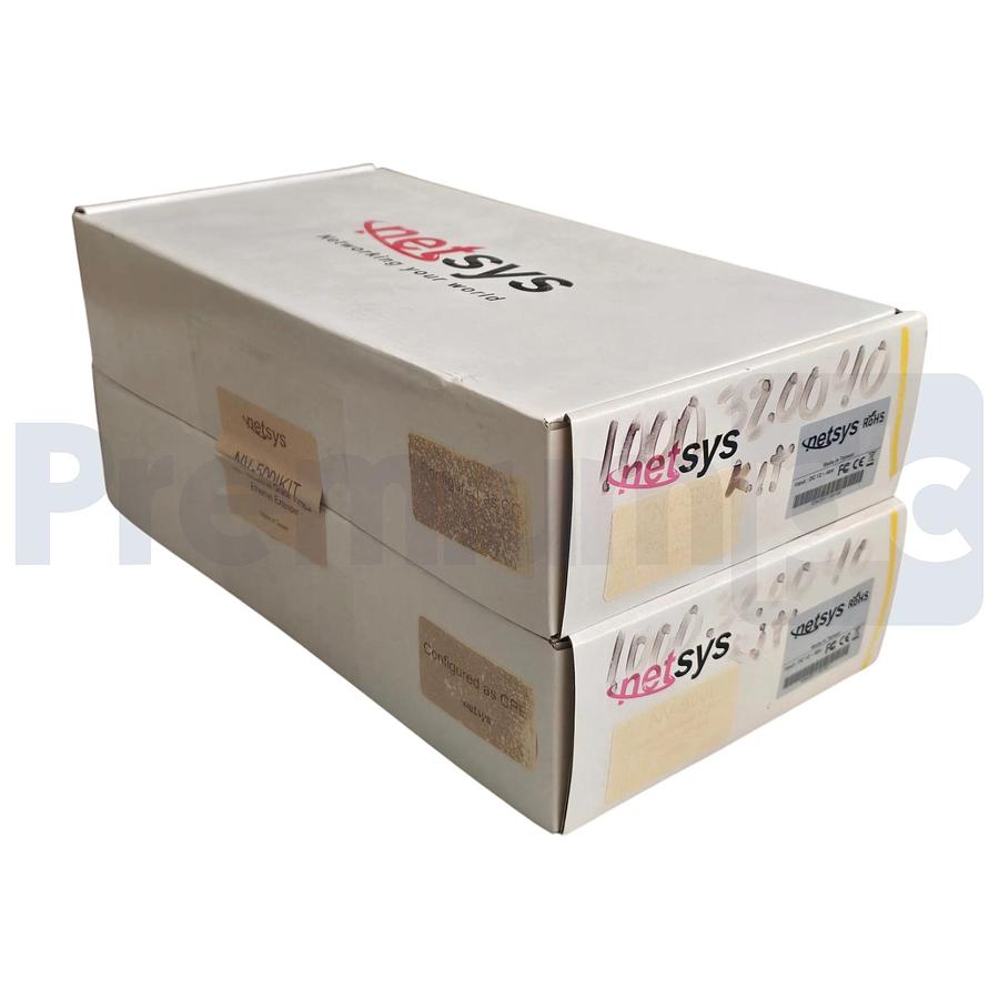 Used Netsys NV-500IKIT Industrial VDSL2 Ethernet Extender Kit CO/CPE 2x NV-500I NSMP