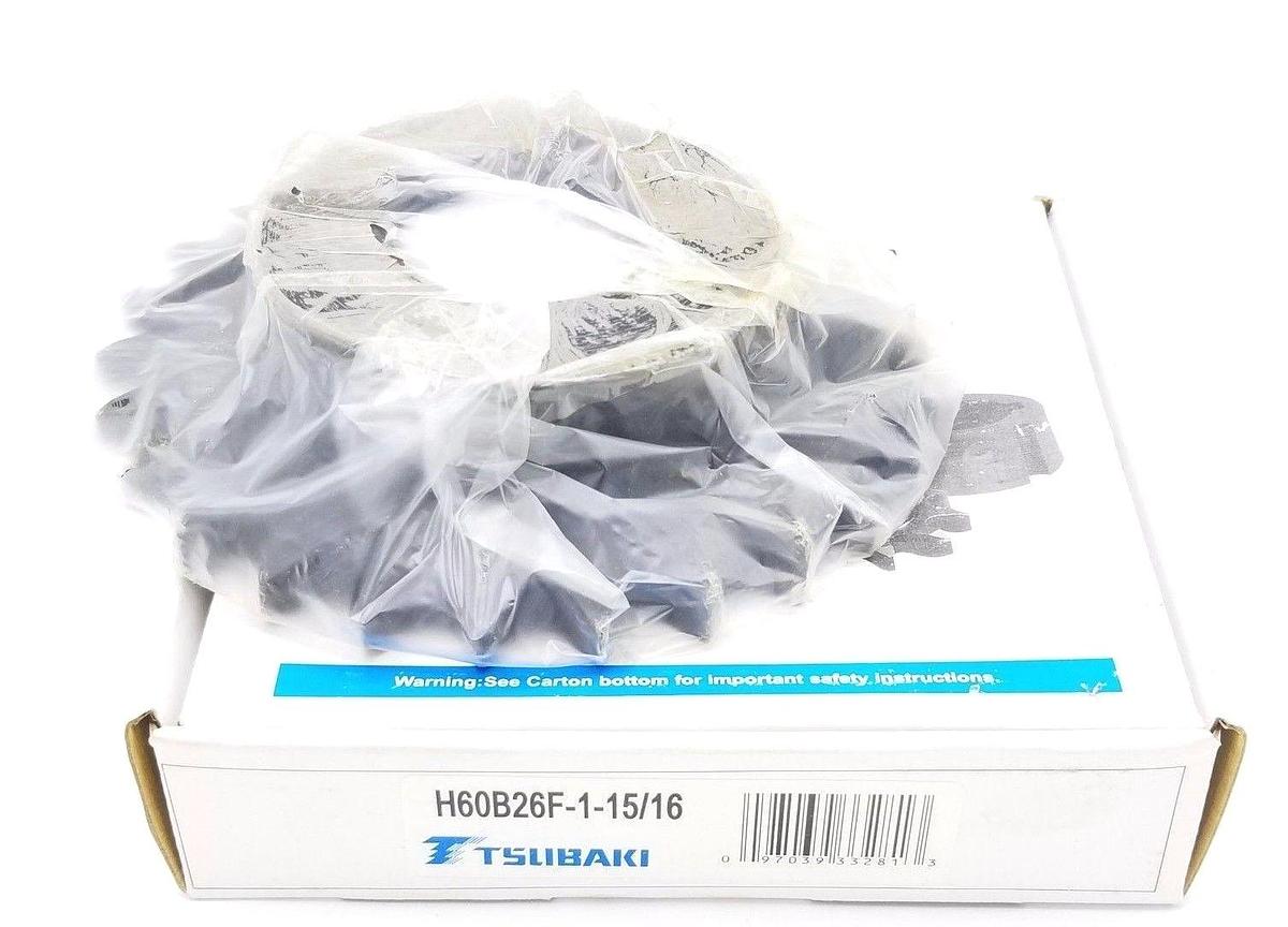 NIB TSUBAKI H60B26F-1R ROLLER CHAIN SPROCKET #60, 26 TEETH, 1-15/16" BORE
