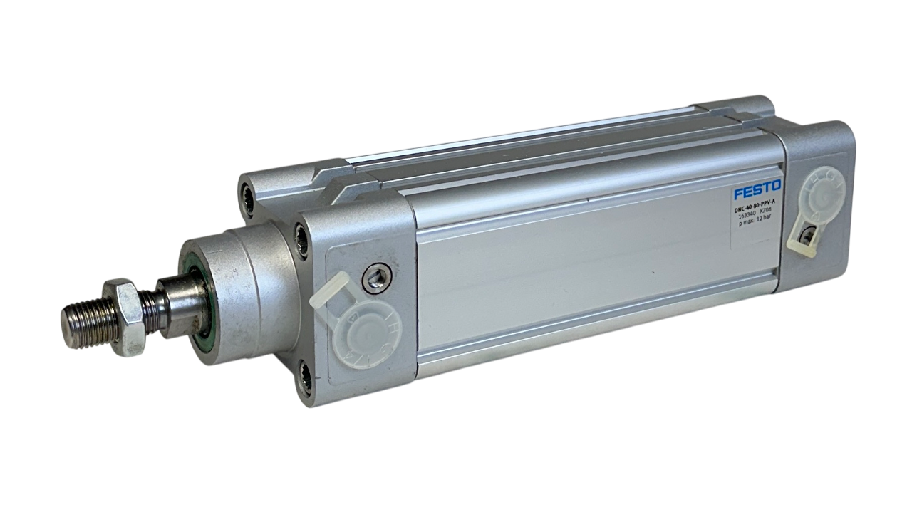 Used FESTO DNC-40-80-PPV-A / 163340 PNEUMATIC ISO CYLINDER DOUBLE-ACTING NSNP