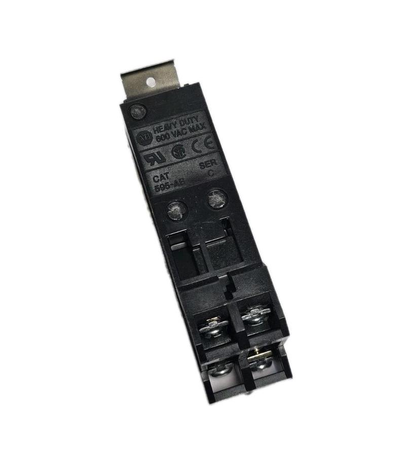 Used LOT OF 2 NIB ALLEN BRADLEY 595-AB AUXILIARY CONTACTS 595AB SER. C NSFP