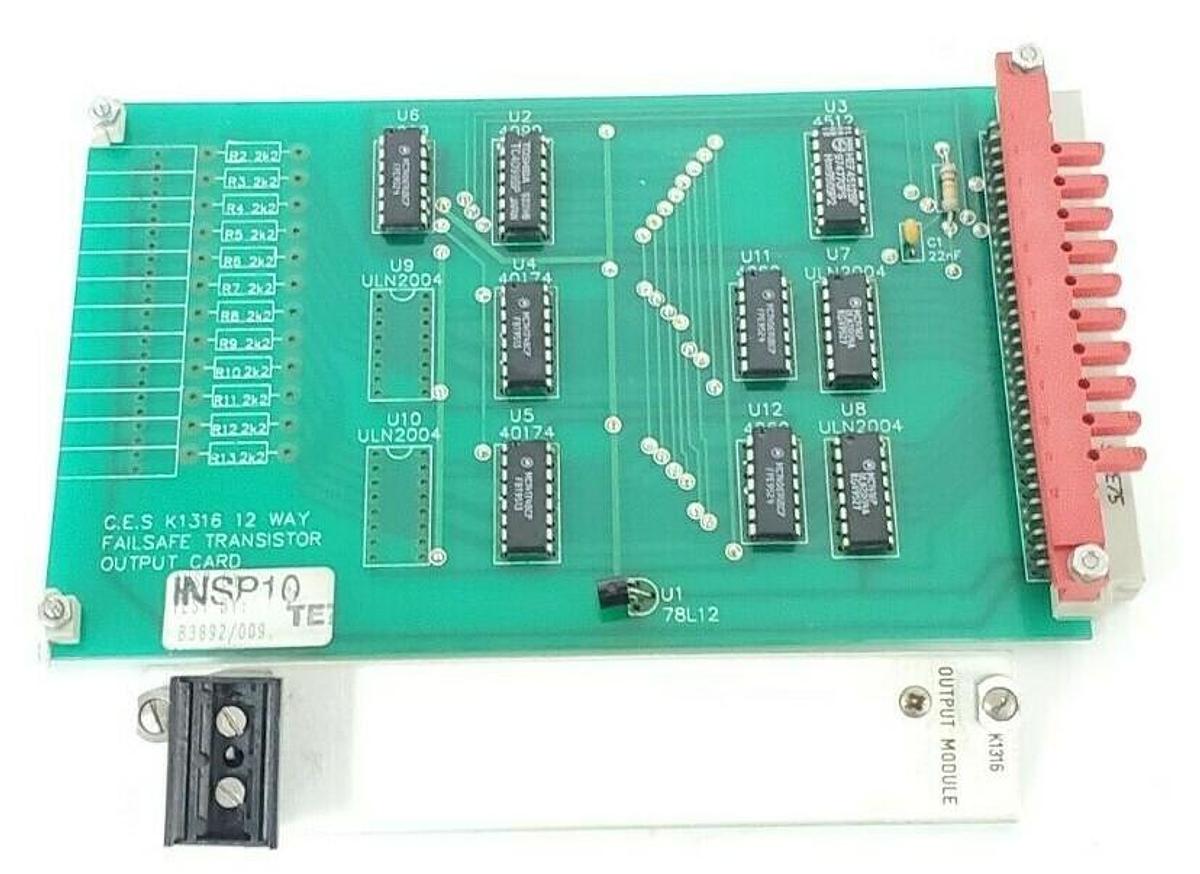 Used CONTROL EQUIPMENT K1316 12 WAY FAILSAFE TRANSISTOR OUTPUT CARD