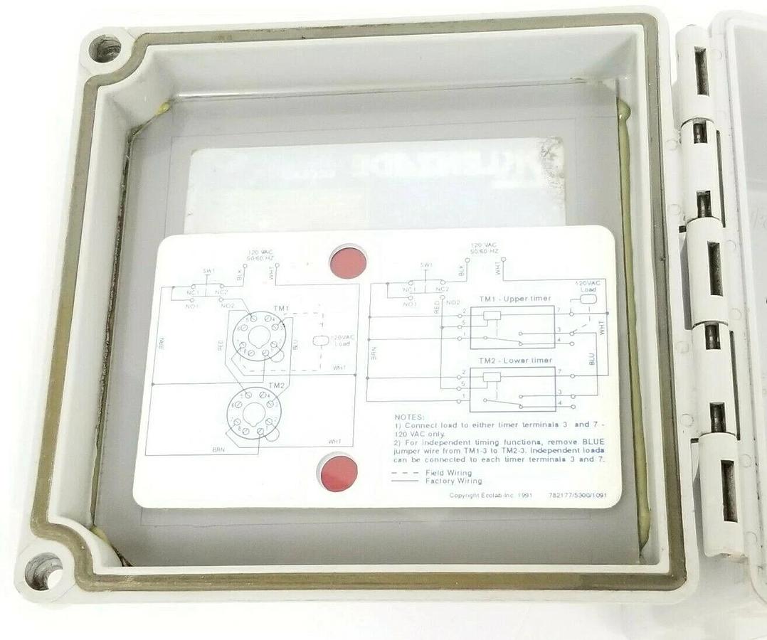 Used HOFFMANN A-664CHSCFGW ENCLOSURE 6.00X6.00X4.00 ECOLAB CONTROL MASTER JR