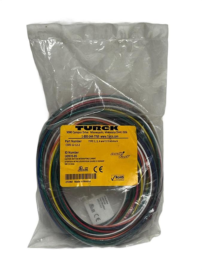Turck CSFD 12-12-2 Multifast Receptacle 12-Pin M23 Male 2M NEW Surplus