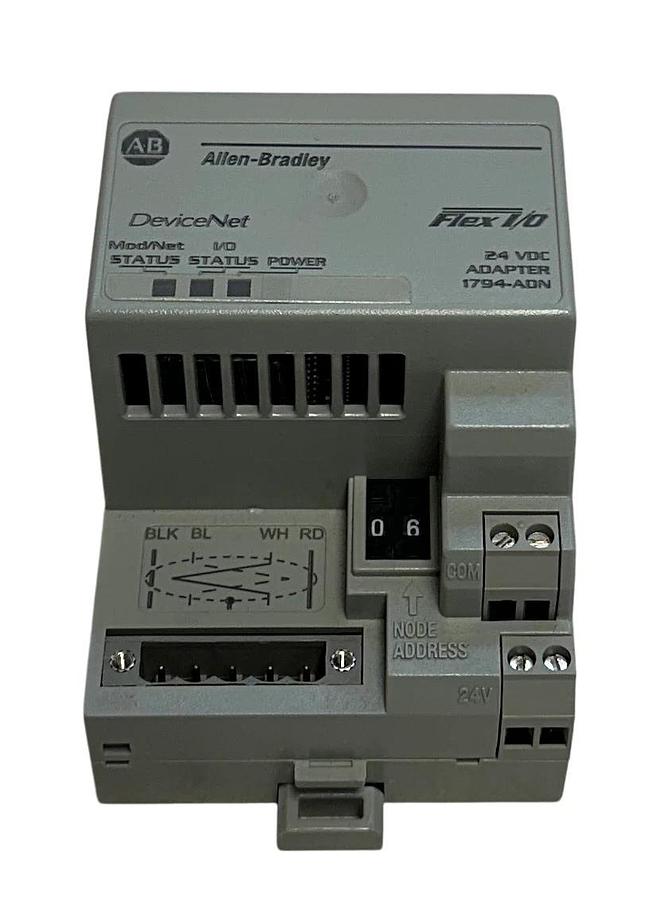 Used ALLEN BRADLEY 1794-ADN /B Flex I/O DeviceNet ADAPTER MODULE 24VDC 96494871 USNP