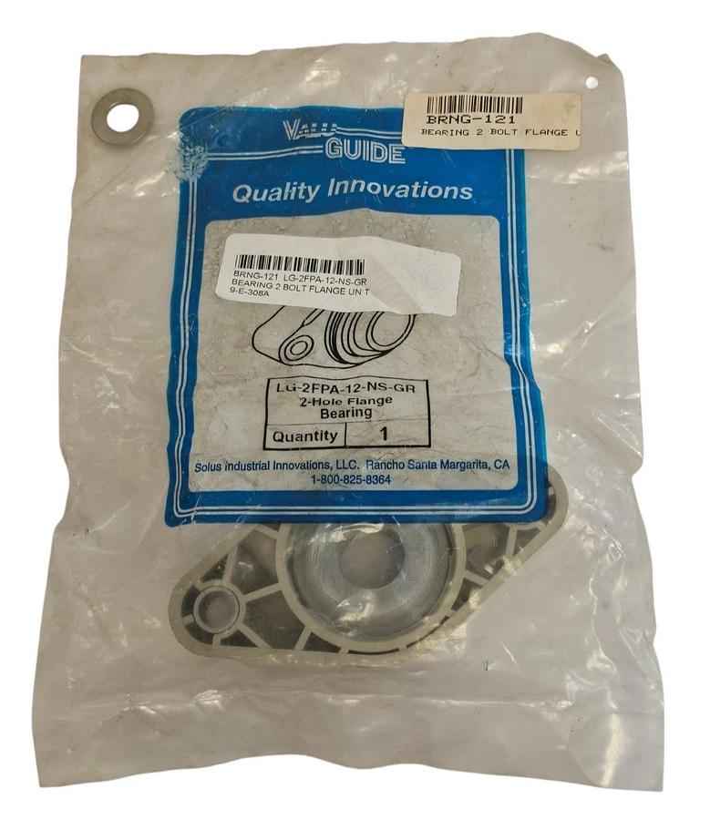 Used NEW VALU-GUIDE LG-2FPA-12-NS-GR BEARING 2-BOLT FLANGE UNIT LG2FPA12NSGR