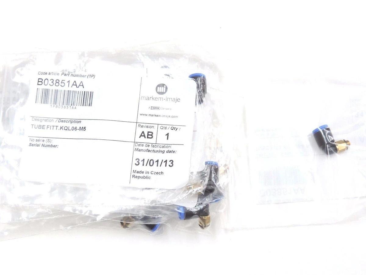 Used LOT OF 18 NEW MARKEM-IMAJE B03851AA TUBE FITT KQL06-M5 REVISION AB