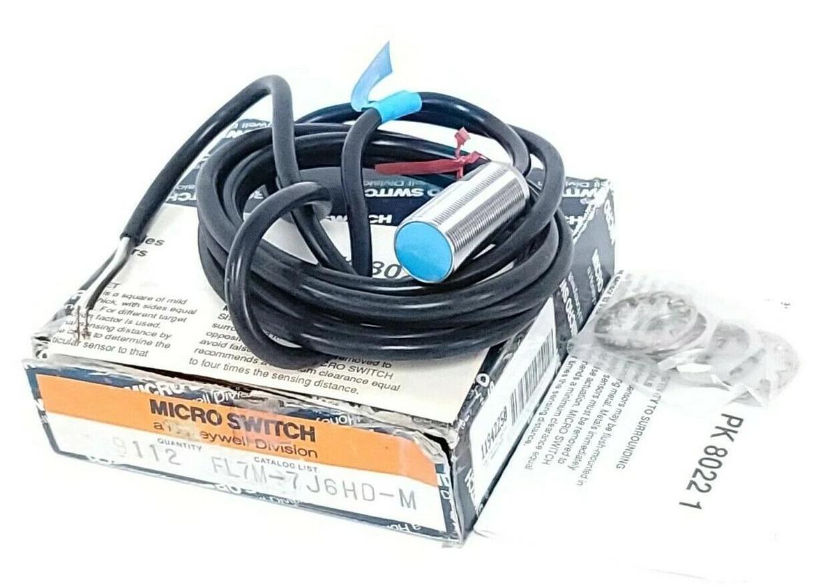 Used NIB HONEYWELL MICRO SWITCH FL7M-7J6HD-M PROXIMITY SWITCH FL7M7J6HDM 2M CABLE