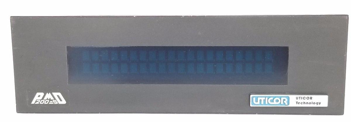 Used UTICOR 76538 PROGRAMMABLE MESSAGE DISPLAY PMD200S REV A, .2/.10AMP, 115/230VAC