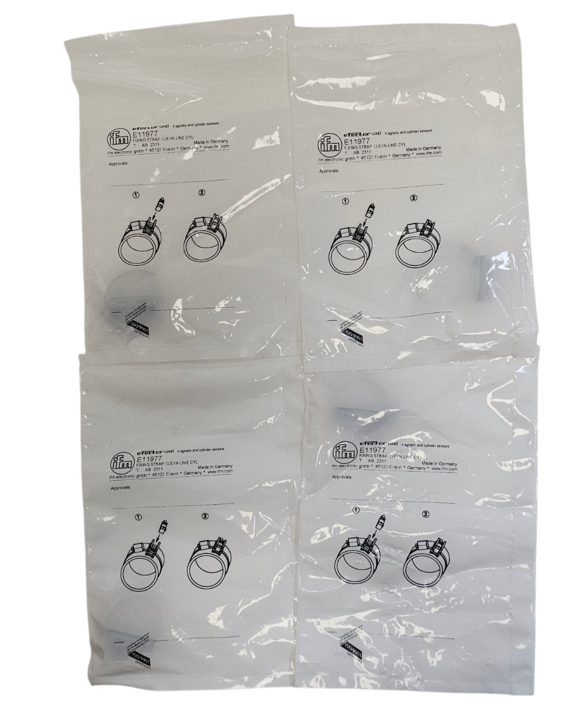 LOT OF 4 NEW IFM EFECTOR FIXING STRAP CLEAN-LINE CYL E11977 NSFP