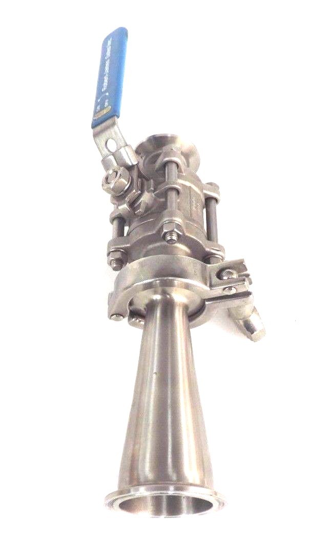 Used ROBERT-JAMES PA03 8A76, 8AN6, 1''-316, 1000 WOG VALVE W/ 316-L, 815230 EXTENSION