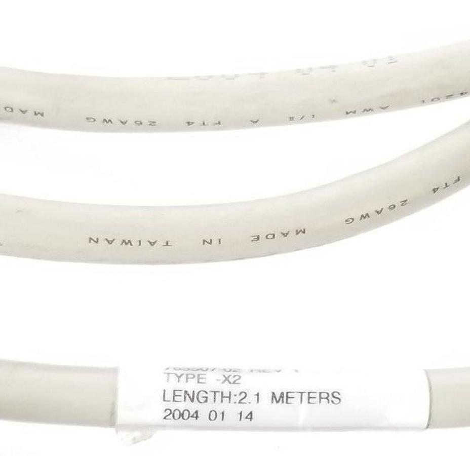 Used LOT OF 2 NATIONAL INSTRUMENTS 763507-02 CABLES, REV 1, TYPE X2, 2.1M