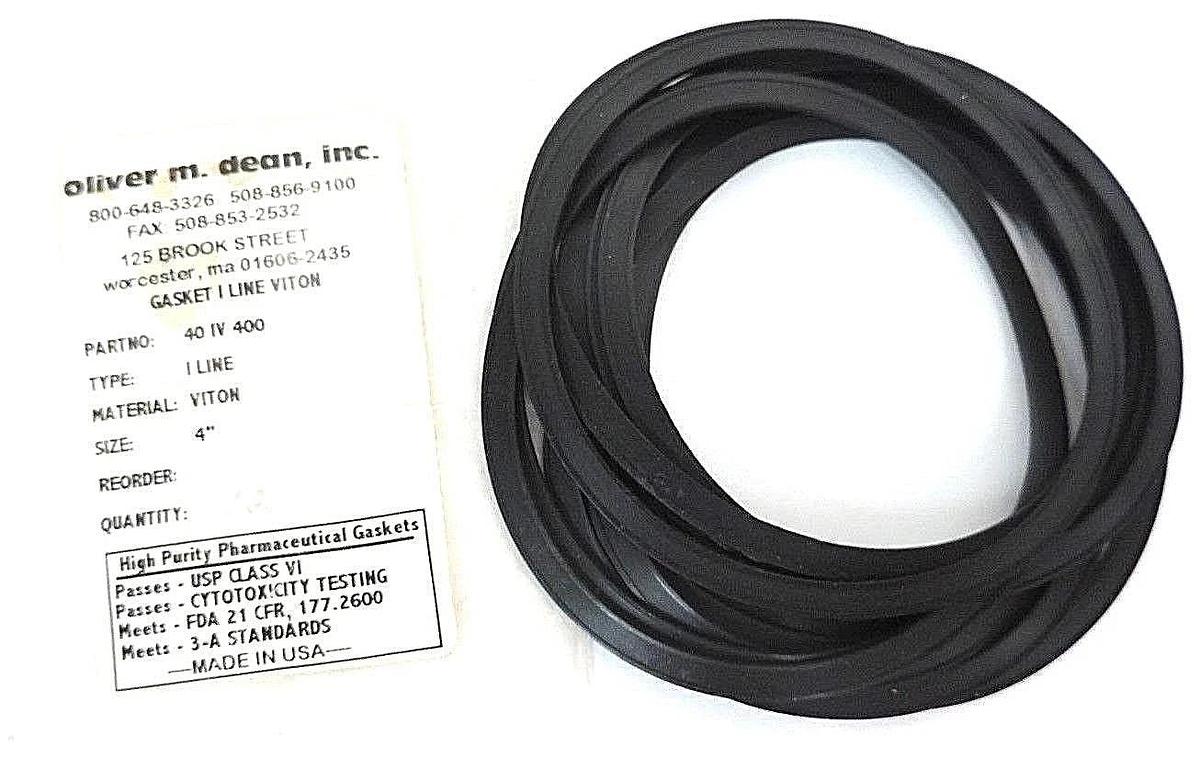 Used LOT OF 12 NEW OLIVER M. DEAN, INC. 40 IV 400 GASKETS I LINE VITON 4''