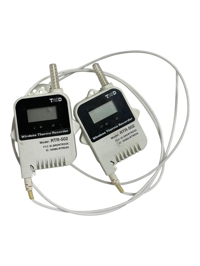 Used Lot of 2 T&D RTR-502 Wireless Temp Data Loggers RTR-500A2 Batteries Included