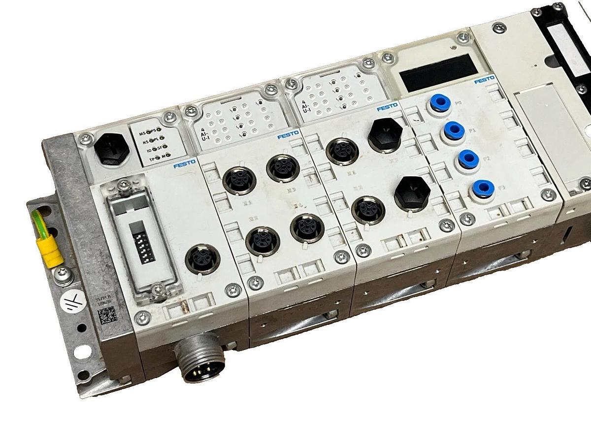 Used Festo CPX/MPA-S Terminal | EtherNet/IP CPX-FB32 | (9) VPPM Proportional (6) MPA2