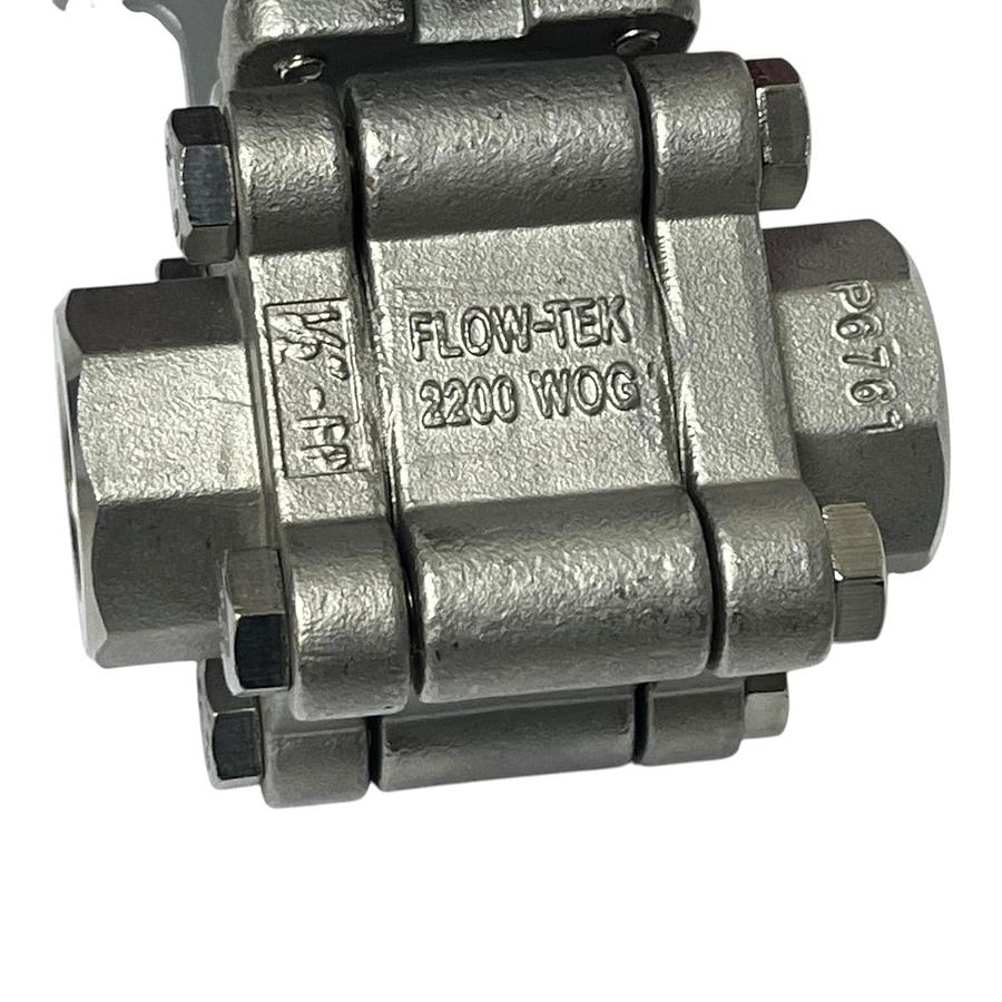 Used Flow-Tek 1/2" 2200 WOG Ball Valve Easytork Actuator Nass Magnet 110V Solenoid