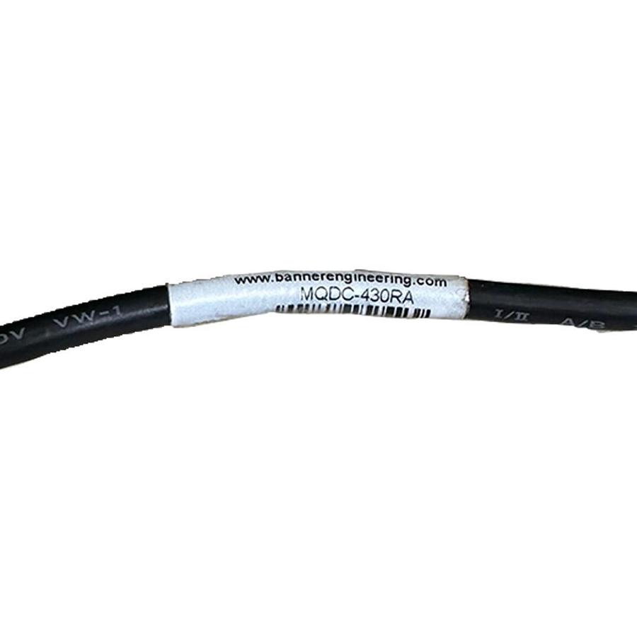 Used NEW BANNER MQDC-430RA / MQDC430RA EURO-STYLE QUICK DISCONNECT CABLE 27080 9M