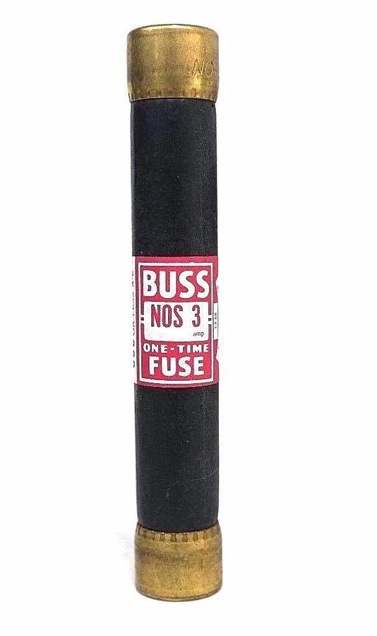 NEW BUSSMANN BUSS NOS3 ONE TIME FUSE 600VOLTS NOS-3 - LOT OF 10