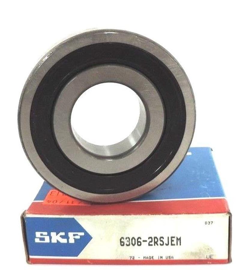 NIB SKF 6306-2RSJEM BEARING SINGLE ROW DUAL SEALED 30X72X19MM, 63062RSJEM