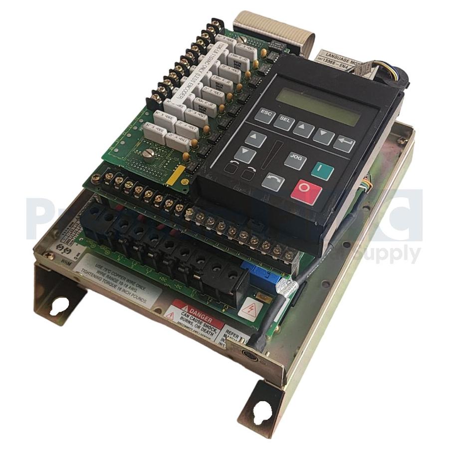 Used ALLEN BRADLEY 1336S-BRF15-AN-EN4-L6 /D 1336 PLUS AC DRIVE VFD W/ 1201-HA2 /B HMI