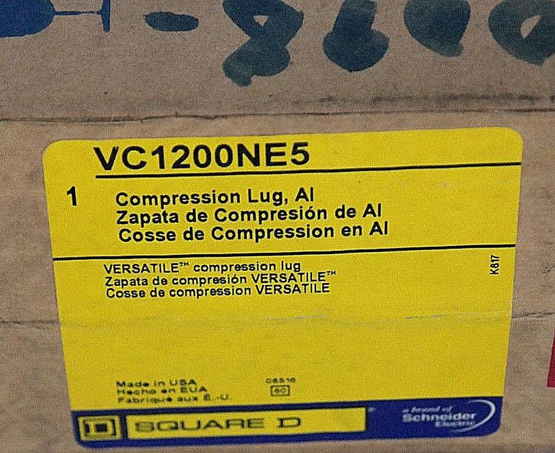 NIB SQAURE D VC1200NE5 CIRCUIT BREAKER AI COMPRESSION LUG KIT