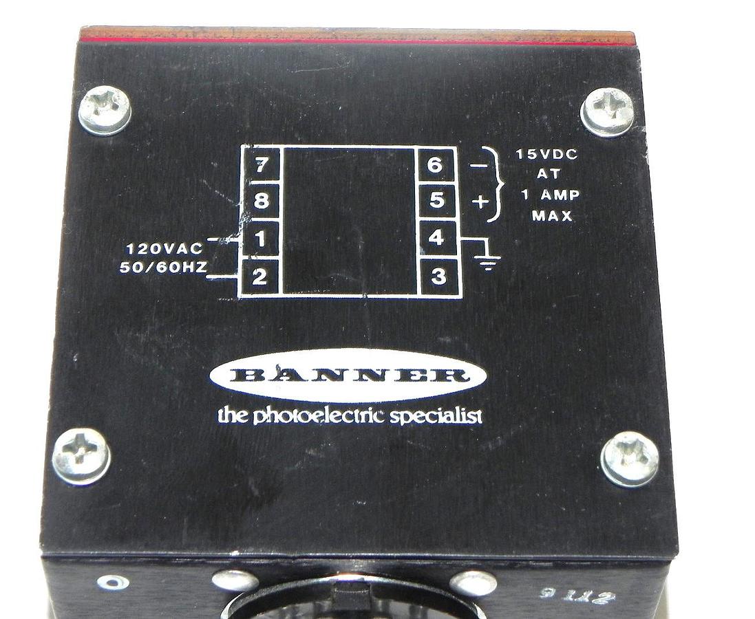 Used BANNER ENGINEERING PS120-15 POWER SUPPLY PS12015
