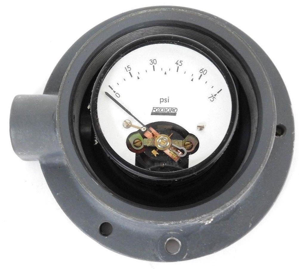 Used FOXBORO 65FS-FDJB-C FIELD MOUNTED INDICATING PRESSURE GAUGE 0-75PSI, 65FSFDJBC