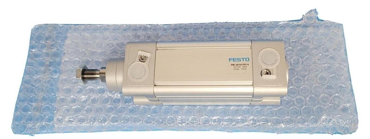 Used NEW FESTO DNC-40-42-PPV-A CYLINDER 163336 L860 PMAX. 12 BAR