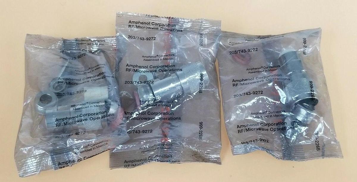 Used LOT OF 3 NEW AMPHENOL 203/743-9272 RF CONNECTORS